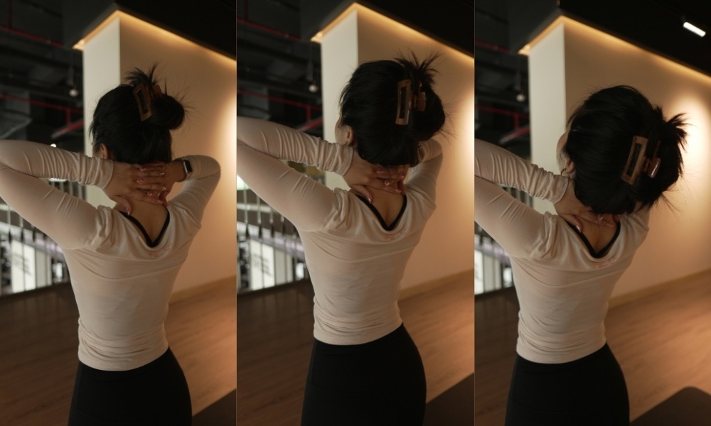Proper hand placement and execution of the Thoracic Extension exercise